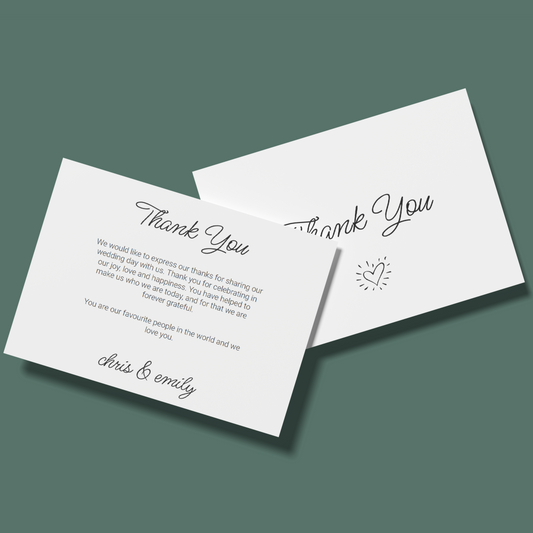 Thank You Cards - Hearts