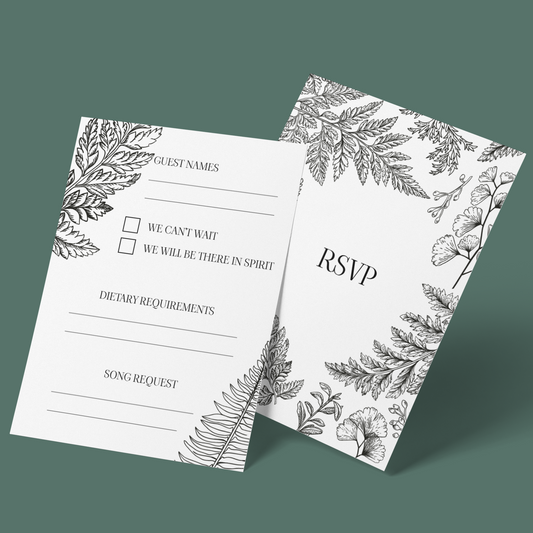 RSVP Cards - Fern