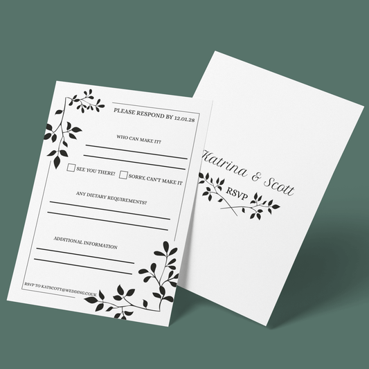 RSVP Cards - Gentle Leaves