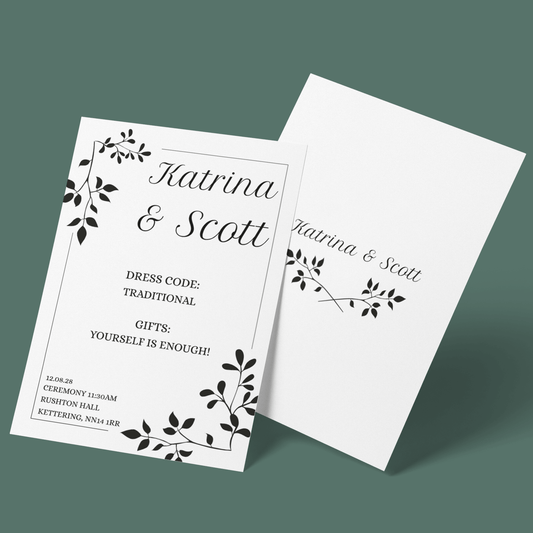 Wedding Invitations - Gentle Leaves