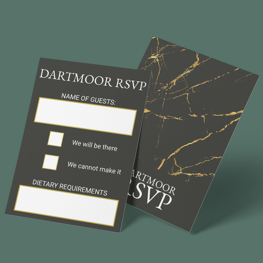 RSVP Cards - Gold Marble