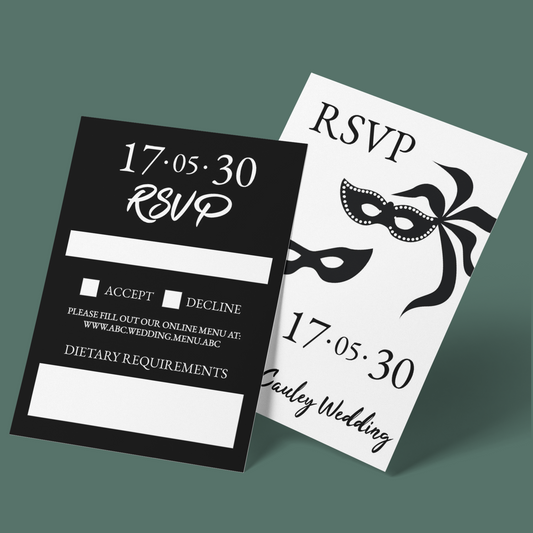 RSVP Cards - Masquerade