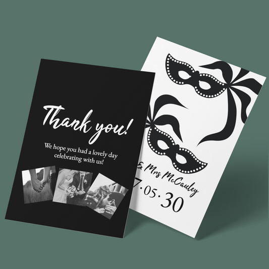 Thank You Cards - Masquerade