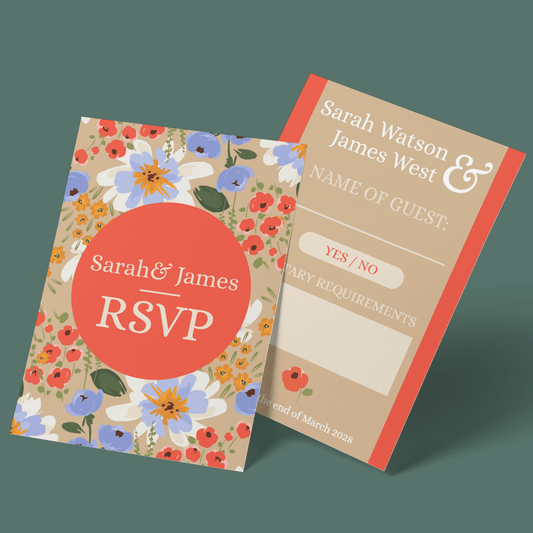 RSVP Cards - Flower Fields