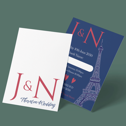 Wedding Invitations - Paris