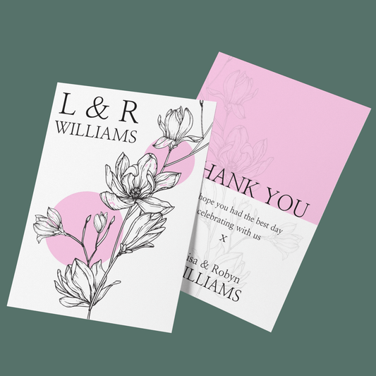 Thank You Cards - Botanical Flowers