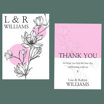 Thank You Cards - Botanical Flowers