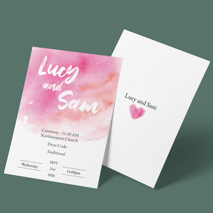 Wedding Invitations - Pink Wishes