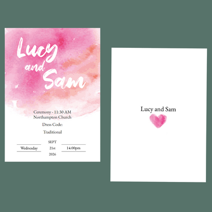 Wedding Invitations - Pink Wishes