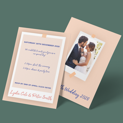 Wedding Invitations - Polaroid Memories