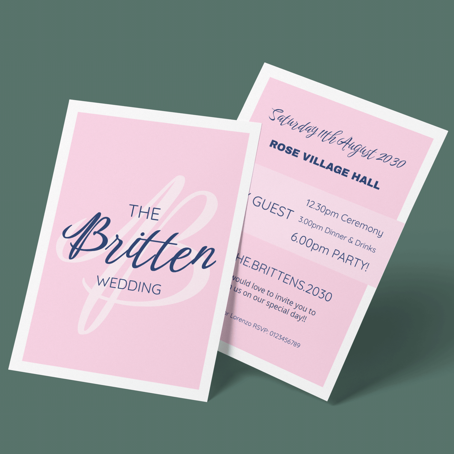 Wedding Invitations - Pretty In Pink