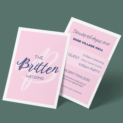 Wedding Invitations - Pretty In Pink