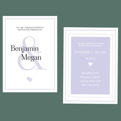 Wedding Invitations - Purple Dreams