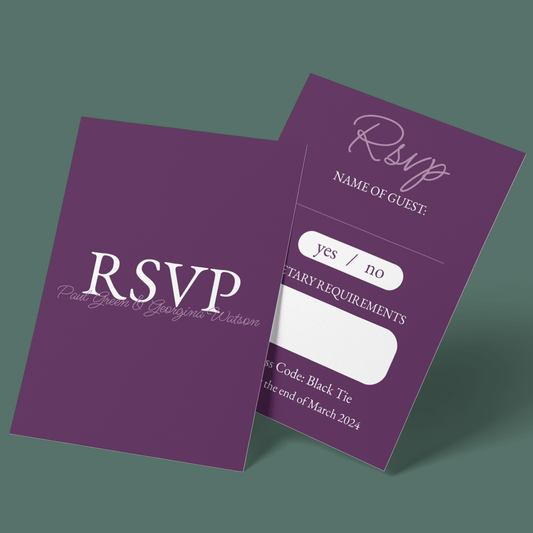 RSVP Cards - Damson Dreams