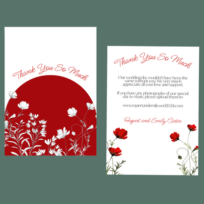 Thank You Cards - Poppy Fields