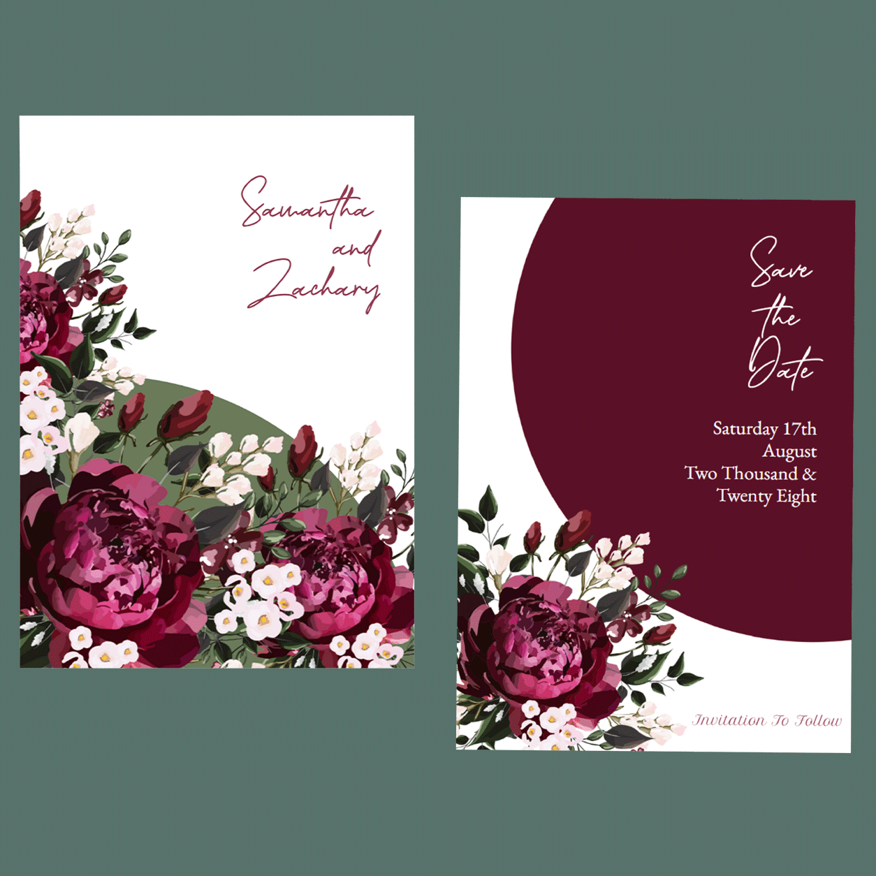 Save The Dates - Peonies In Bloom