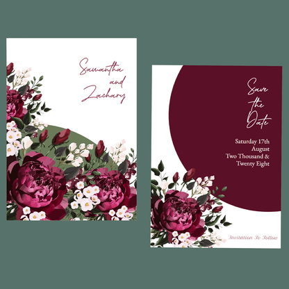 Save The Dates - Peonies In Bloom