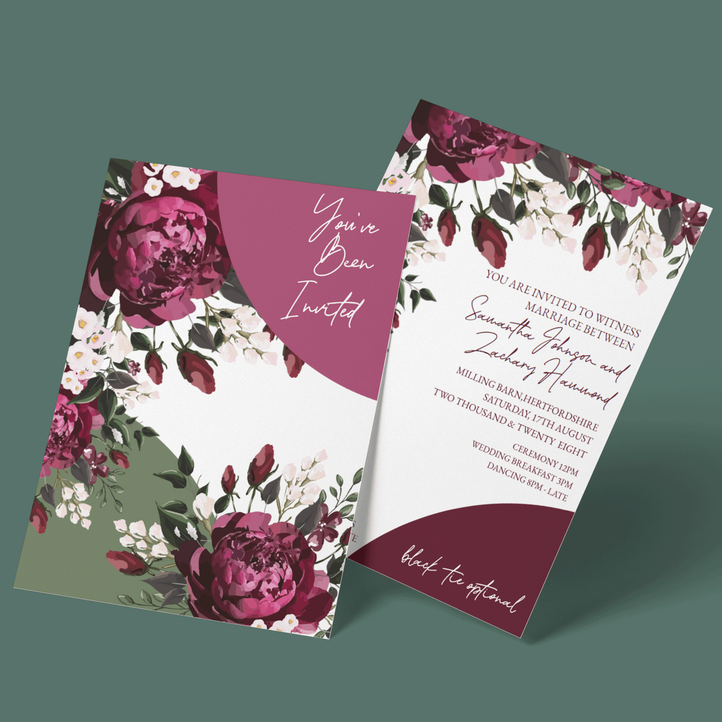 Wedding Invitations - Peonies In Bloom