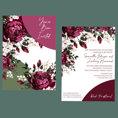 Wedding Invitations - Peonies In Bloom