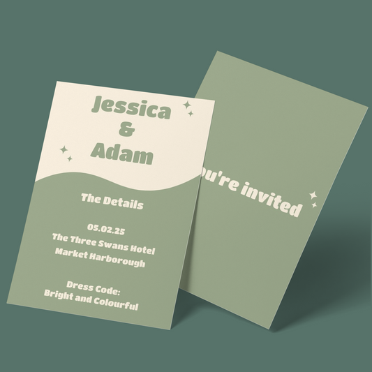 Wedding Invitations - Retro