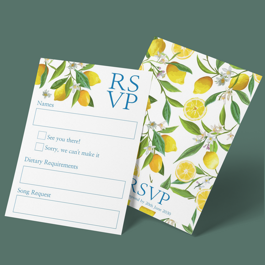 RSVP Cards - Sicilian Lemon