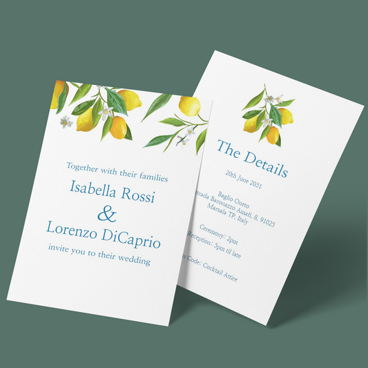 Wedding Invitations - Sicilian Lemon