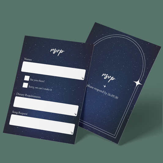 RSVP Cards - Starry Night