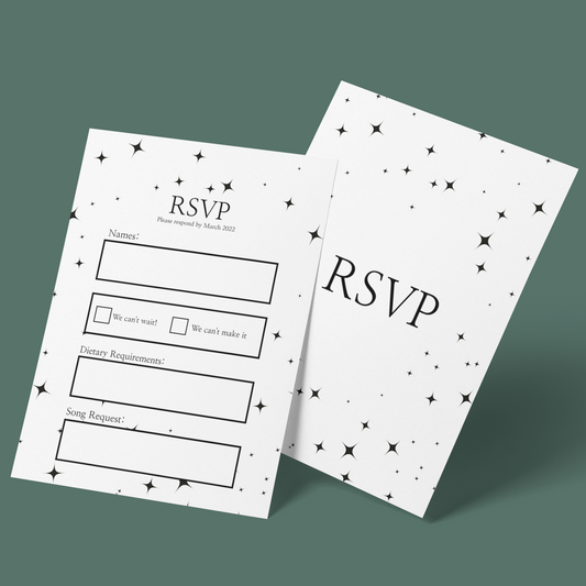 RSVP Cards - Stars