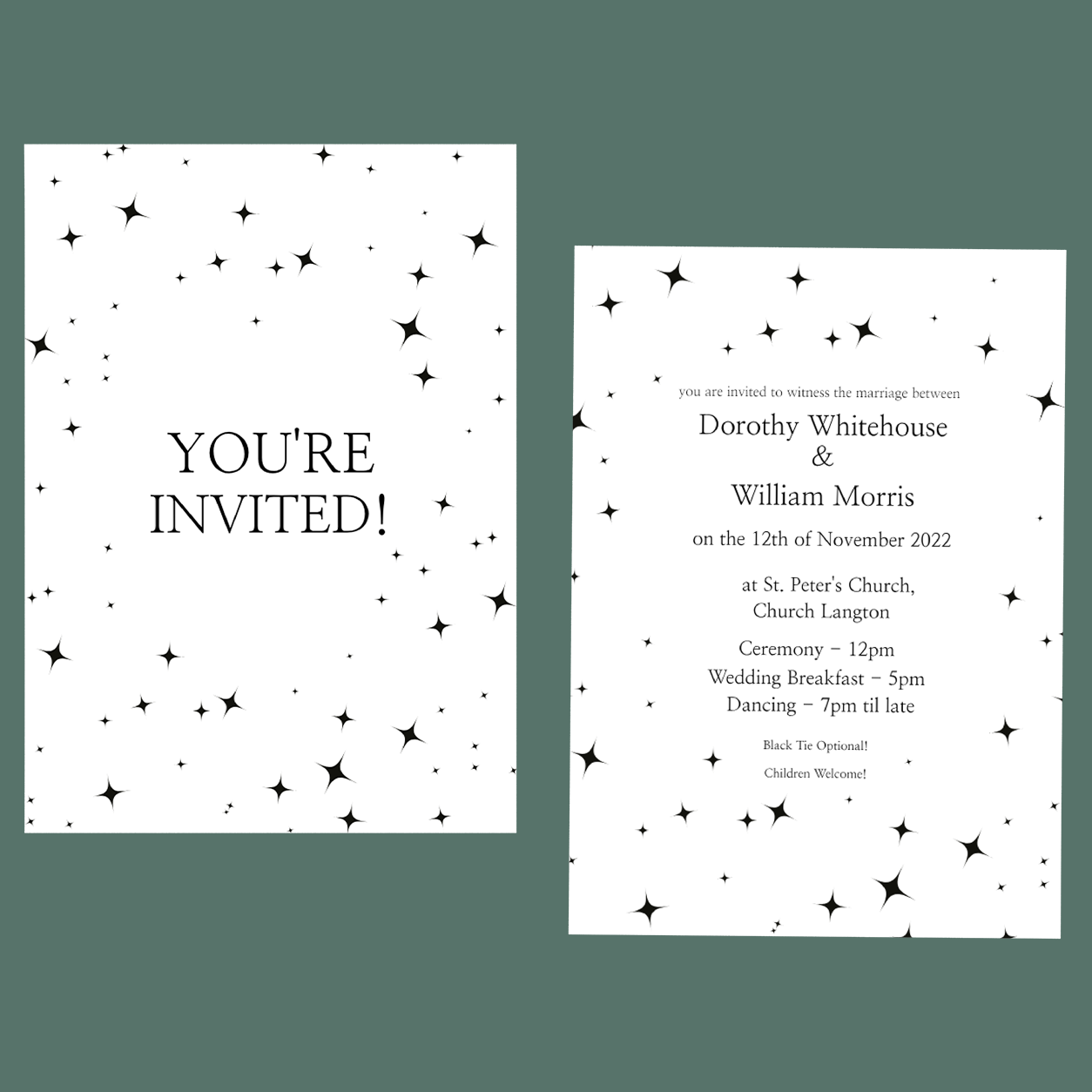 Wedding Invitations - Stars