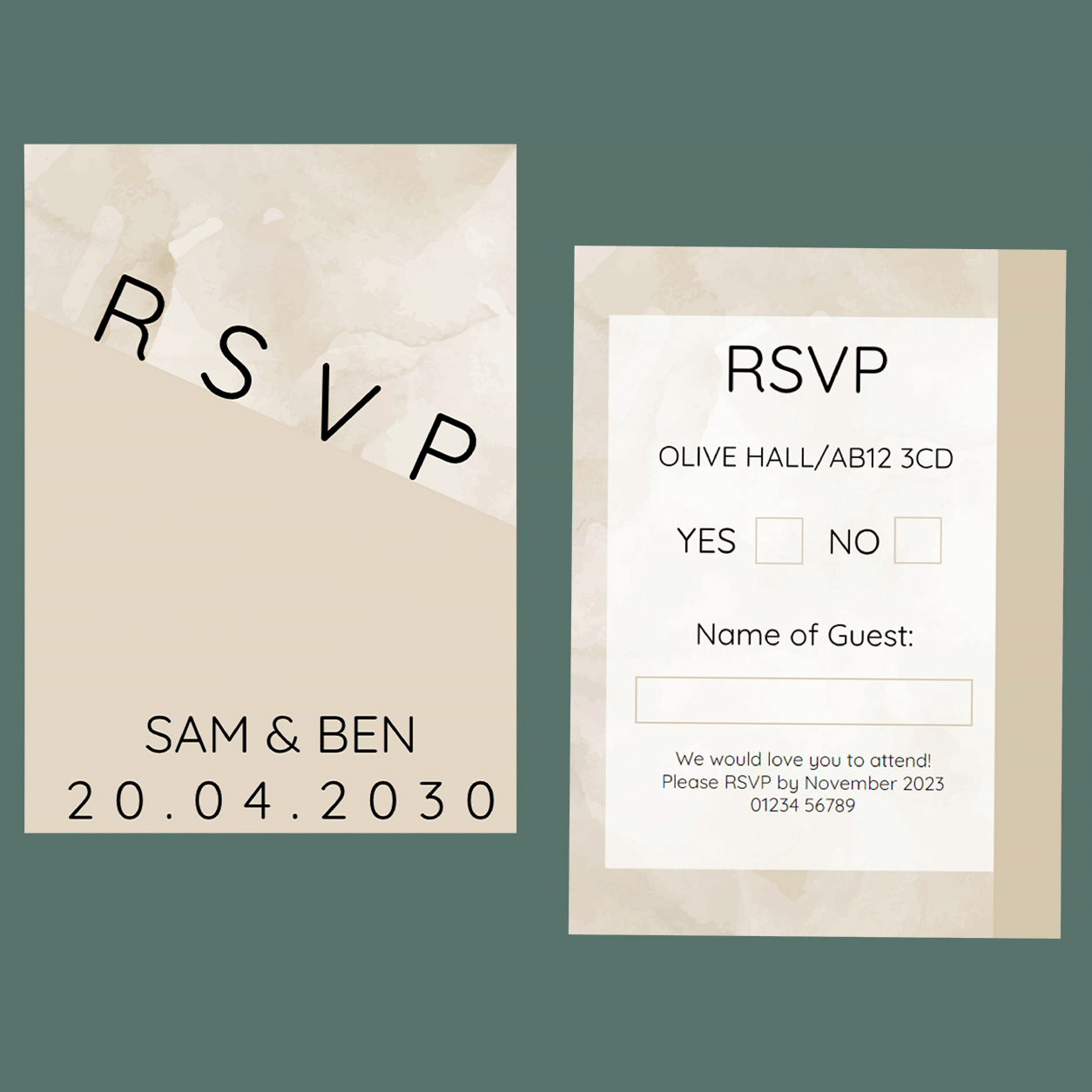 RSVP Cards - Natural Wonder