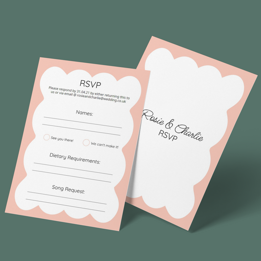 RSVP Cards - Wavy Border