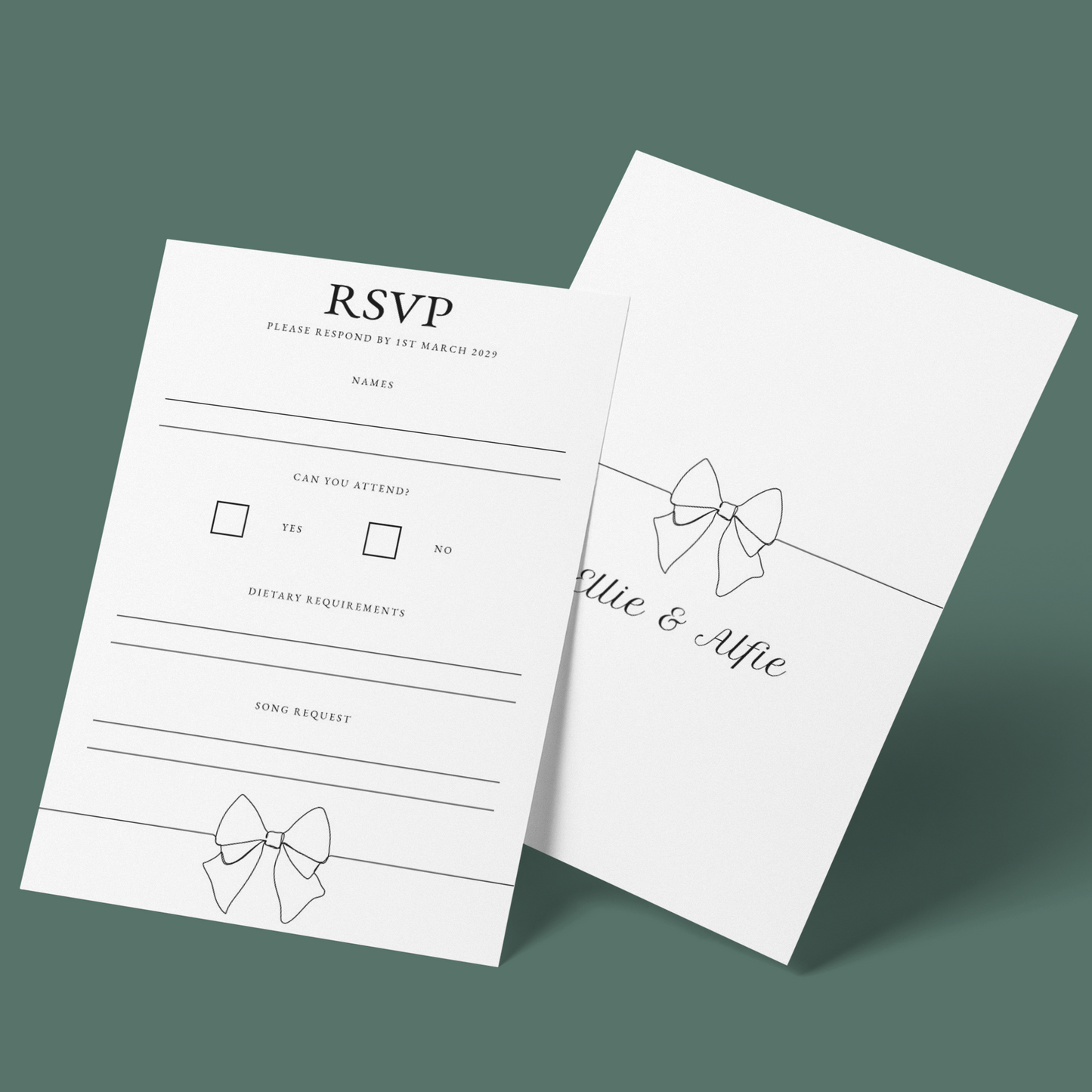 RSVP Cards - Tying the Knot