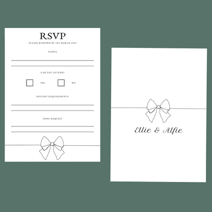 RSVP Cards - Tying the Knot