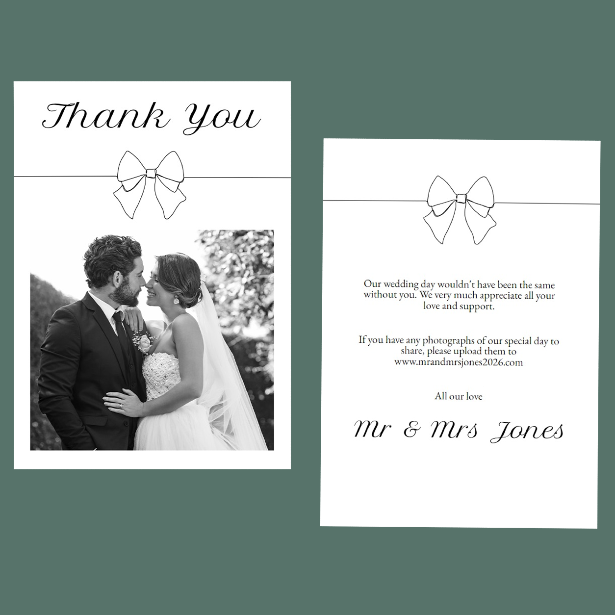 Thank You Cards - Tying the Knot