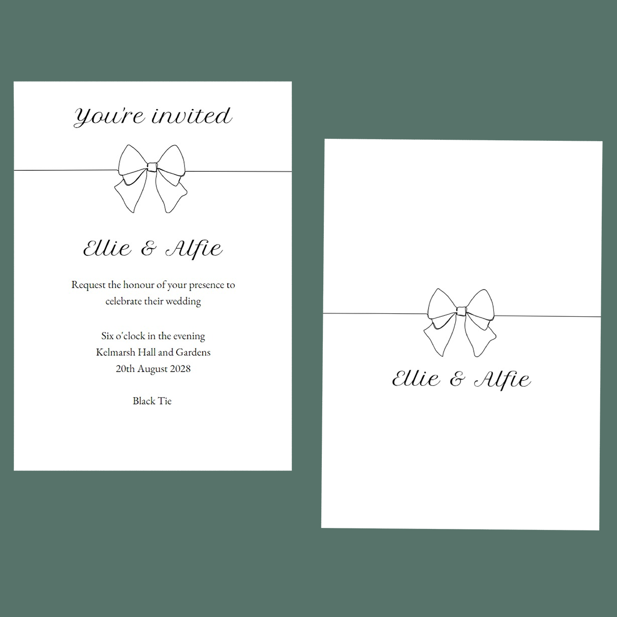 Wedding Invitations - Tying the Knot