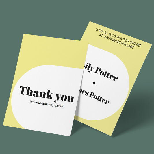 Thank You Cards - Retro Yellow