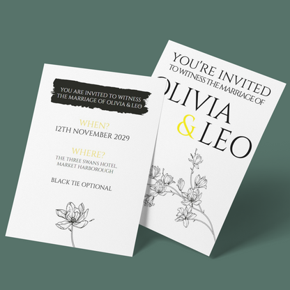 Wedding Invitations - Simply Yellow